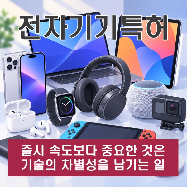 전자기기특허, 출시 속도보다 중요한 것은 기술의 차별성을 남기는 일이에요