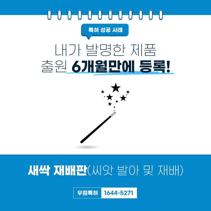 경기도 고양시 새싹 재배판 특허 등록 성공 사례