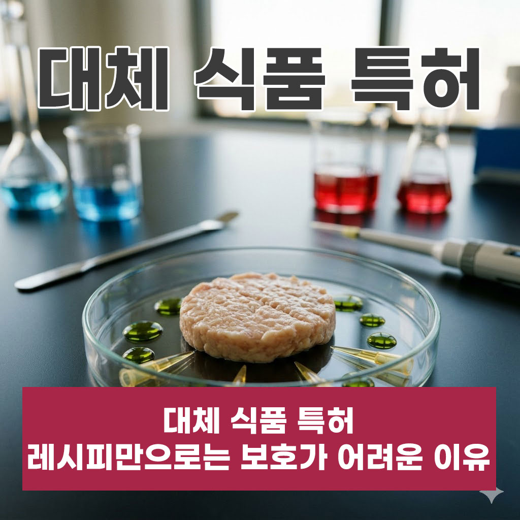 대체식품특허 레시피만으로는 보호가 어려운 이유