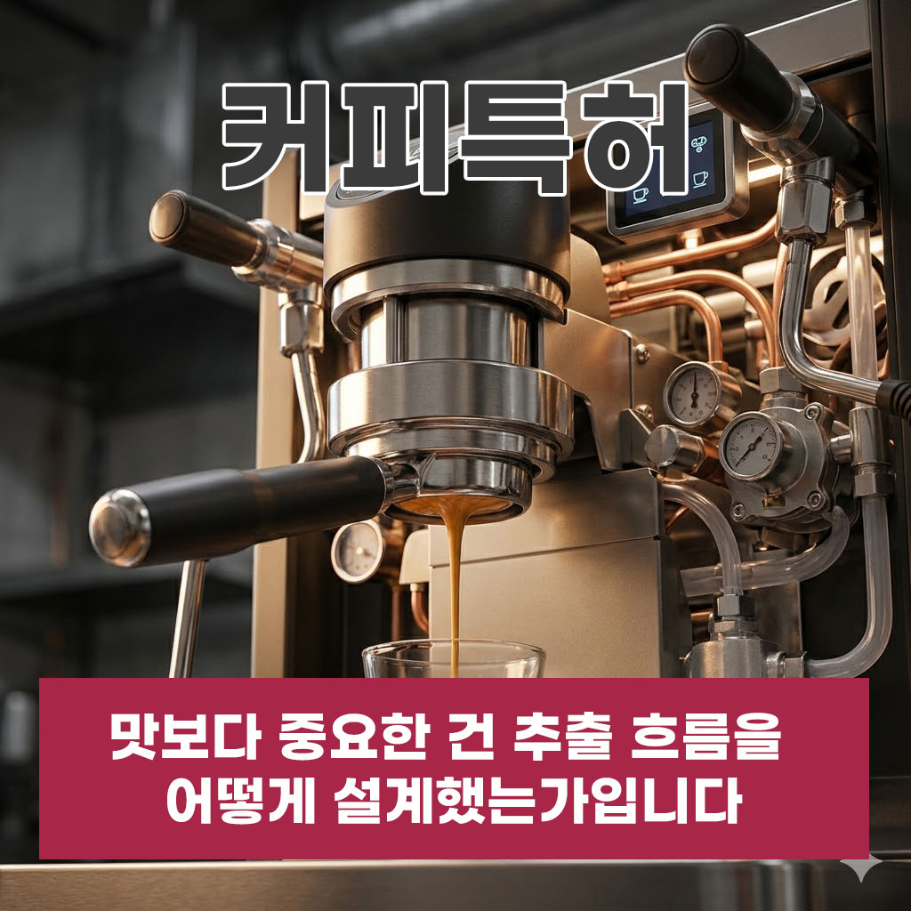 커피특허, 맛보다 중요한 건 추출 흐름을 어떻게 설계했는가입니다.