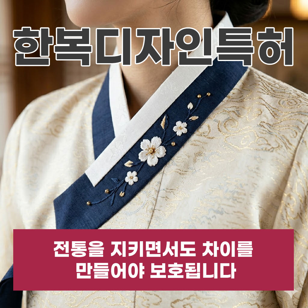 한복디자인특허, 전통을 지키면서도 차이를 만들어야 보호됩니다