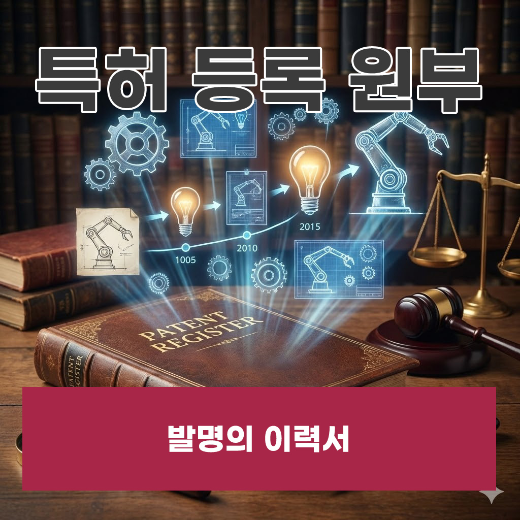 특허등록원부, 발명의 이력서